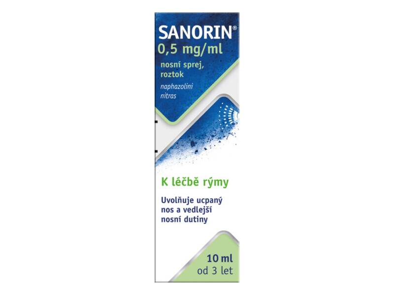 Sanorin 0,5 mg/ml nosní sprej 10 ml