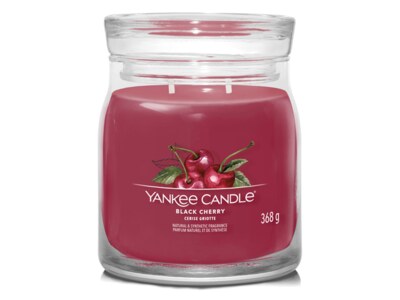 Yankee Candle Signature svíčka střední 2 knoty Black Cherry 368 g  
