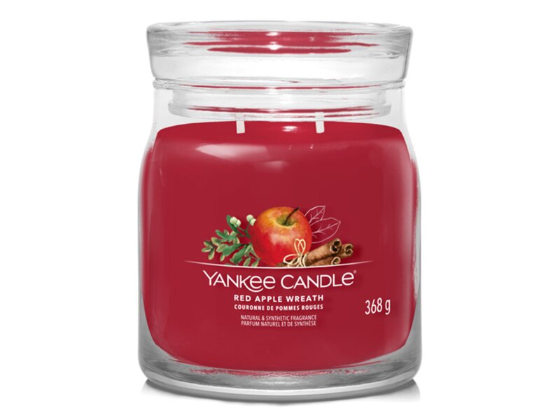 Yankee Candle Signature svíčka střední 2 knoty Red Apple Wreath 368 g  