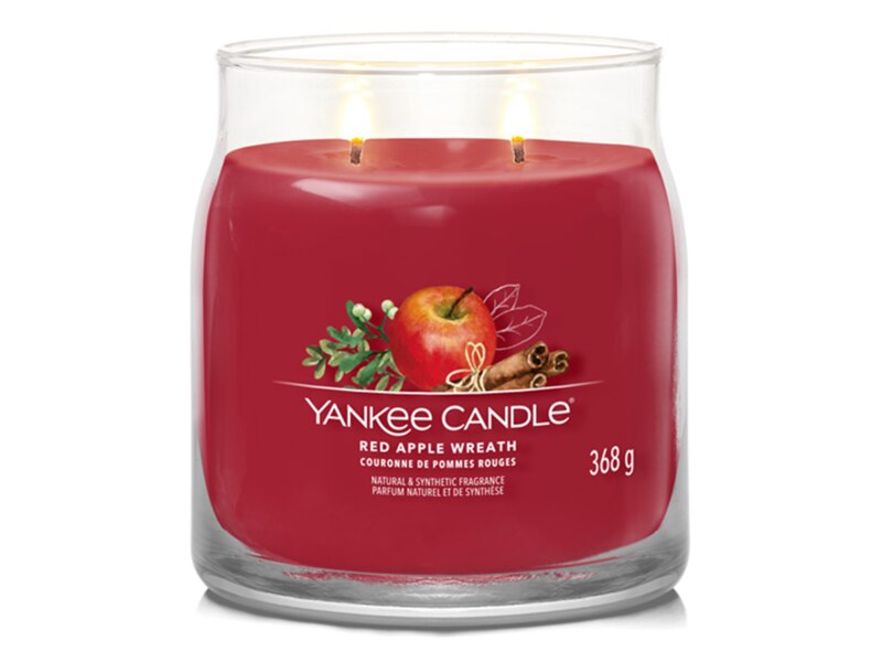 Yankee Candle Signature svíčka střední 2 knoty Red Apple Wreath 368 g  