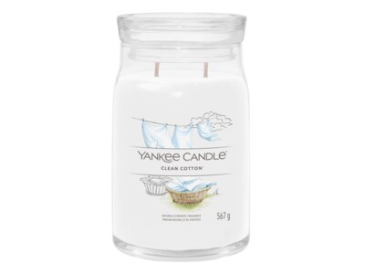 Yankee Candle Signature svíčka velká 2 knoty Clean Cotton 567 g  