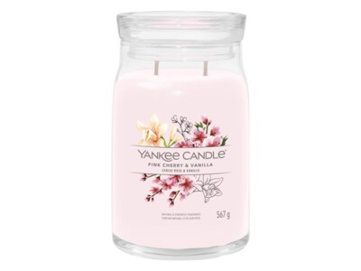 Yankee Candle Signature svíčka velká 2 knoty Pink Cherry a Vanilla 567 g  