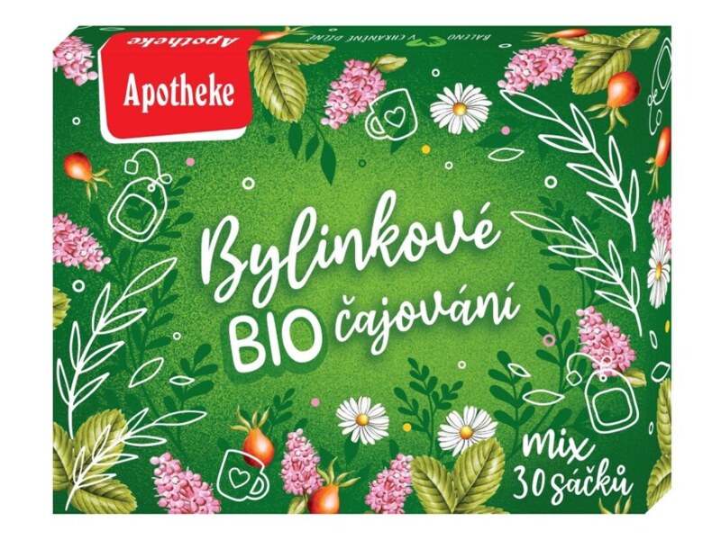 Apotheke BIO kolekce čajů Bylinkové čajování mix 30 sáčků Apotheke BIO kolekce čajů Bylinkové čajování mix 30 sáčků