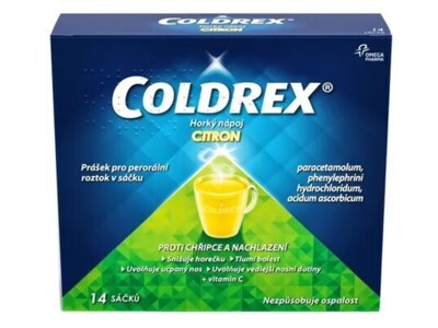 Coldrex Horký nápoj citron 14 sáčků Coldrex Horký nápoj citron 14 sáčků