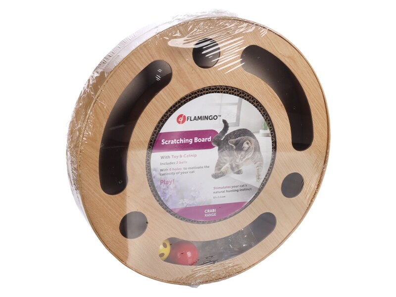 Flamingo Crabi Hračka se škrabadlem pro kočky 33x5,5x33 cm