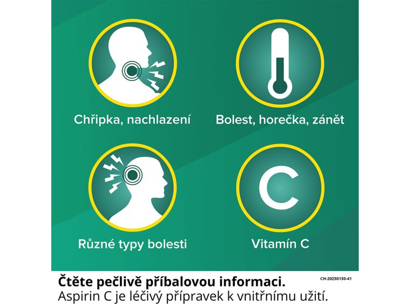 Aspirin C 20 šumivých tablet Aspirin C 20 šumivých tablet