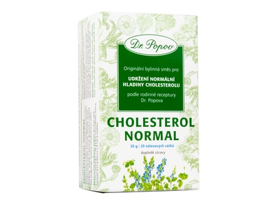 Dr. Popov Čaj Cholesterol normal nálevové sáčky 20x1,5 g Dr. Popov Čaj Cholesterol normal nálevové sáčky 20x1,5 g