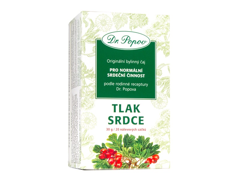 Dr. Popov Čaj Tlak, srdce nálevové sáčky 20x1,5 g