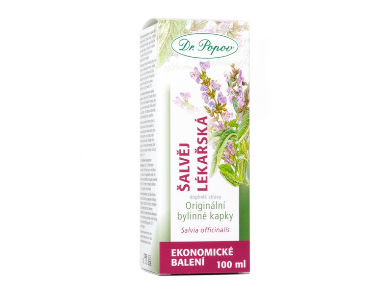 Dr. Popov Kapky bylinné Šalvěj lékařská 100 ml Dr. Popov Kapky bylinné Šalvěj lékařská 100 ml