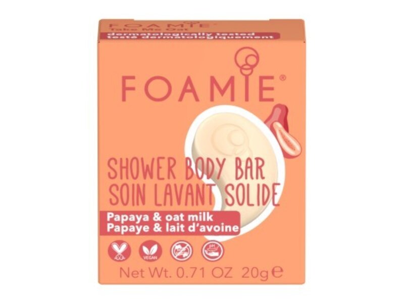 Foamie Tuhá sprchová péče Papaya and Oat milk 20 g Foamie Tuhá sprchová péče Papaya and Oat milk 20 g