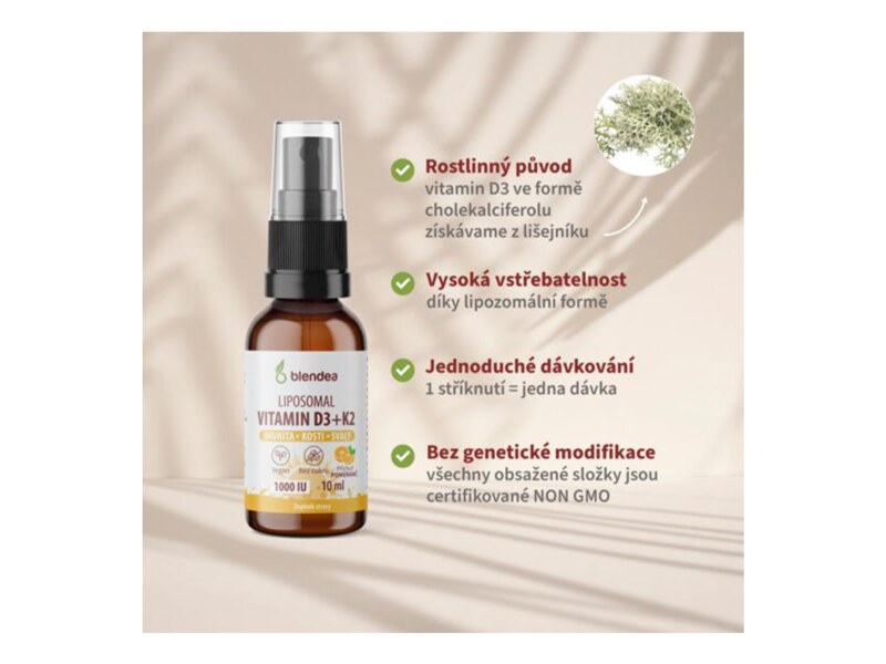 Blendea Liposomal vitamin D3 + K2 sprej 10 ml