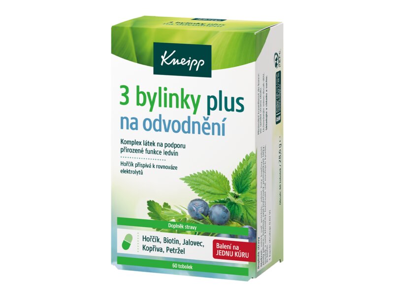 Kneipp 3 bylinky Plus na odvodnění 60 tobolek