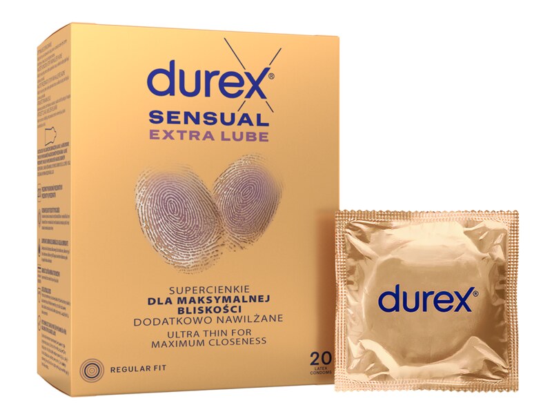 Durex Sensual Extra Lube prezervativ 20 ks Durex Sensual Extra Lube prezervativ 20 ks