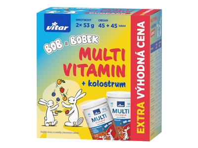 Vitar Kids Bob a Bobek Multivitamin + kolostrum 2x45 tablet