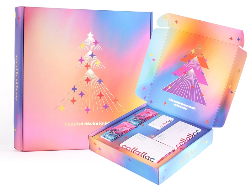 Collalloc 2 x 30 sáčků + Nano 2 x 30 ml + Vitamín C 60 g Vánoční balení