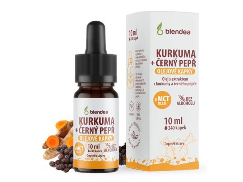 Blendea Kurkuma + Černý pepř olejové kapky 10 ml