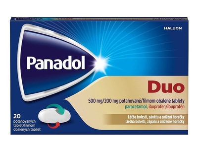 Panadol Duo 500 mg/200 mg 20 potahovaných tablet Panadol Duo 500 mg/200 mg 20 potahovaných tablet