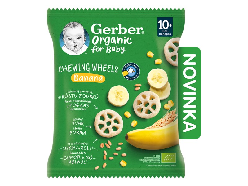 Gerber Křupavá kolečka s banánem 10m+ 28 g