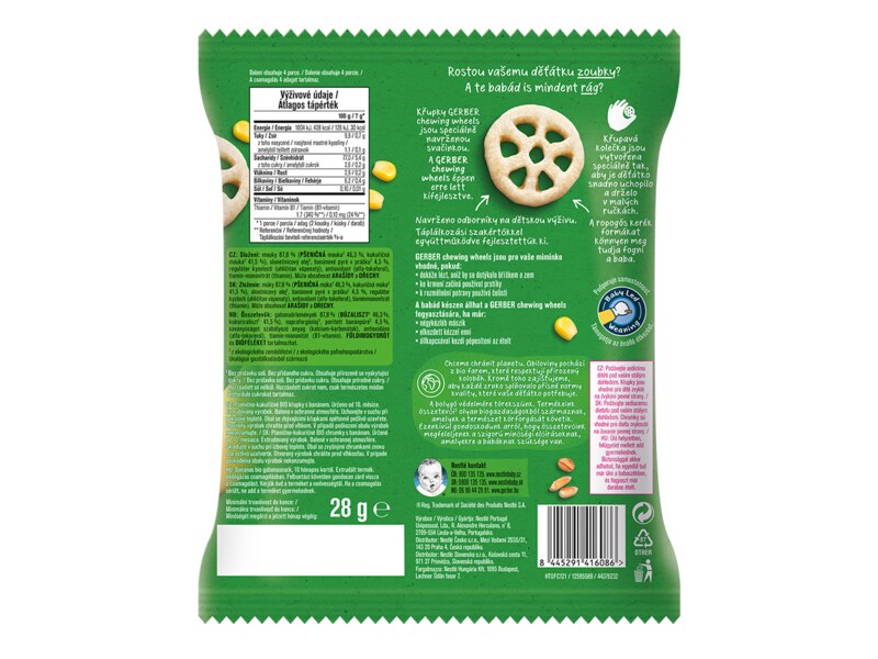 Gerber Křupavá kolečka s banánem 10m+ 28 g