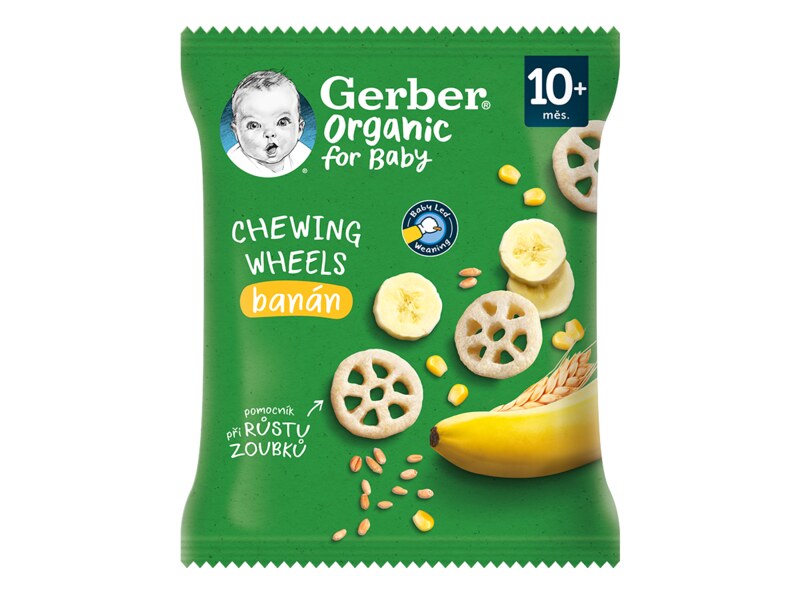 Gerber Křupavá kolečka s banánem 10m+ 28 g