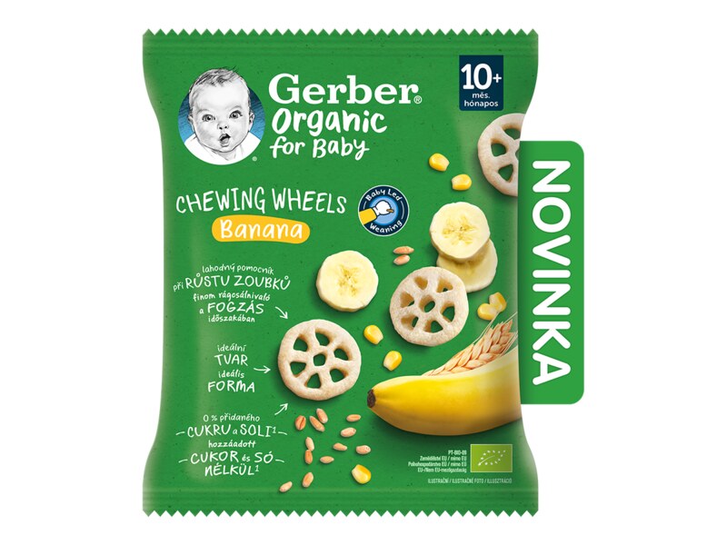 Gerber Křupavá kolečka s banánem 10m+ 28 g
