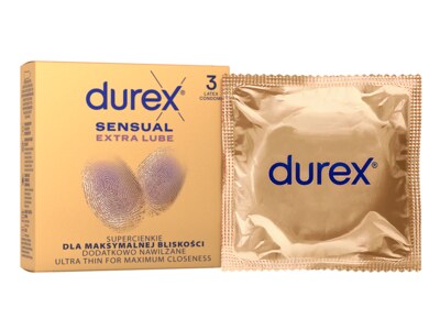 Durex Sensual Extra Lube prezervativ 3 ks Durex Sensual Extra Lube prezervativ 3 ks