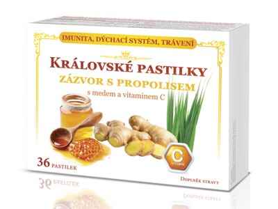 Královské pastilky zázvor s propolisem 36 ks Královské pastilky zázvor s propolisem 36 ks