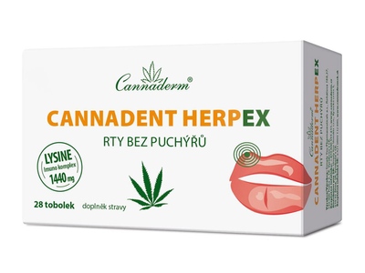 Cannaderm Cannadent HerpEX Zdravé rty 28 tobolek Cannaderm Cannadent HerpEX Zdravé rty 28 tobolek