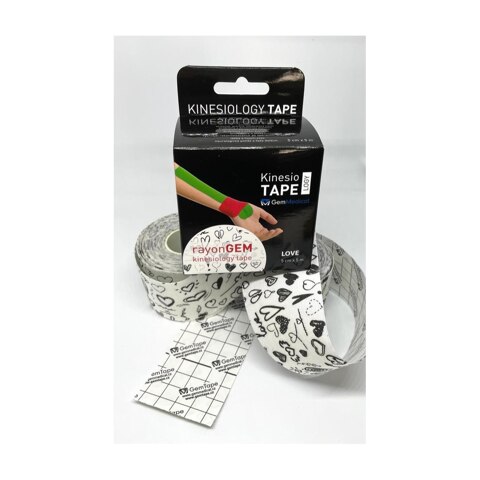 GM Rayon kinesiology tape hedvábný 5 cm x 5 m Love