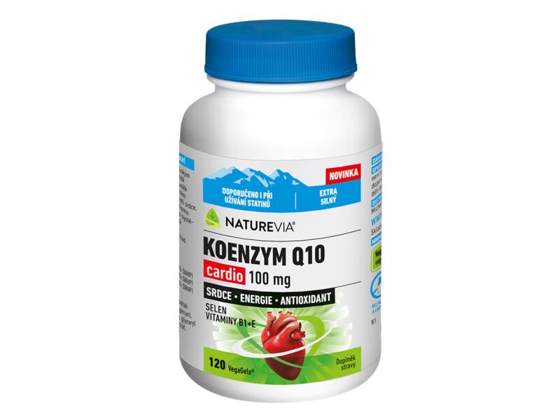 NatureVia Koenzym Q10 Cardio 100 mg 120 kapslí