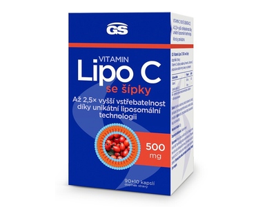 GS Vitamin Lipo C 500 mg se šípky 90+10 kapslí