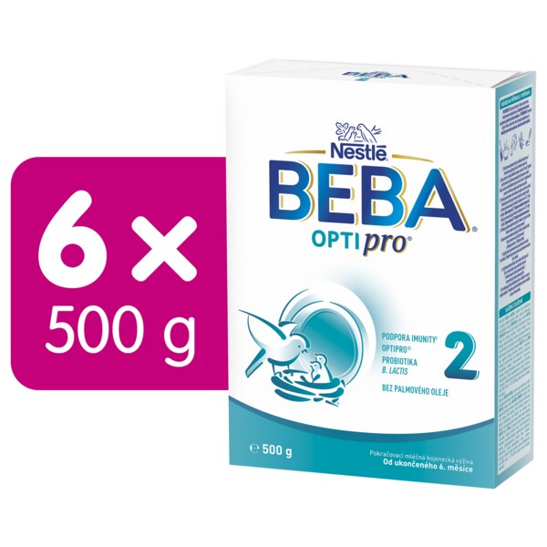 Beba Optipro 2 pokračovací kojenecké mléko 6 x 500 g