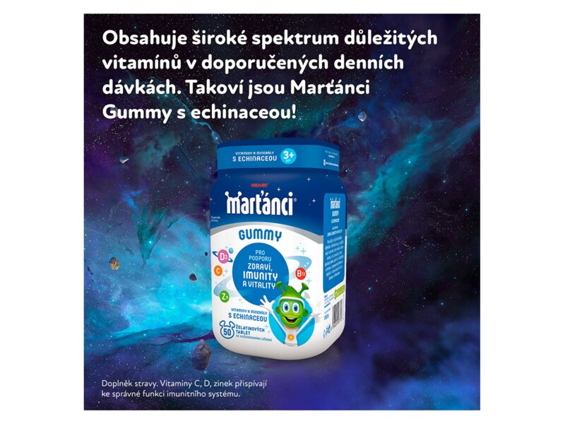 Marťánci Gummy Echinacea 20 mg 50 ks