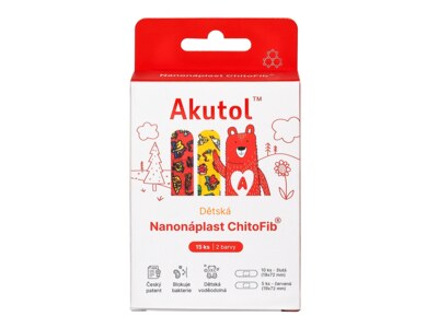 Akutol Nanonáplast ChitoFib Dětské balení 15 ks