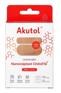 Akutol Nanonáplast ChitoFib Univerzální balení 15 ks