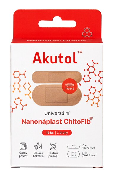 Akutol Nanonáplast ChitoFib Univerzální balení 15 ks