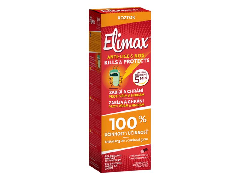 Elimax šampon proti vším a hnidám 100 ml + hřeben