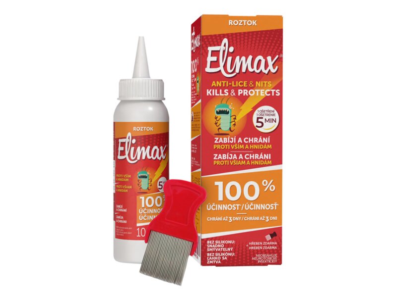 Elimax šampon proti vším a hnidám 100 ml + hřeben