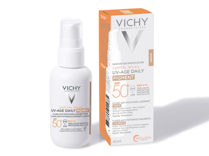 Vichy Capital Soleil UV-Age SPF 50+ Tónovaná denní péče Medium 40 ml