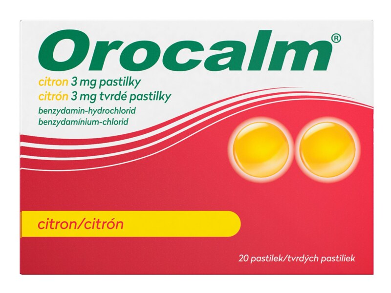 Orocalm Citron 3 mg 20 pastilek