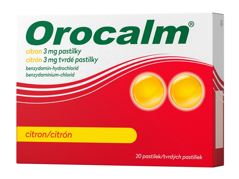 Orocalm Citron 3 mg 20 pastilek
