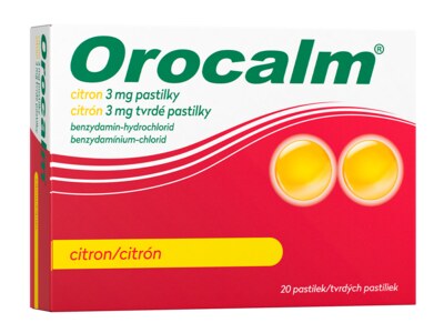 Orocalm Citron 3 mg 20 pastilek