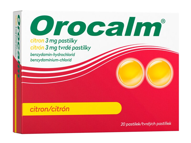Orocalm Citron 3 mg 20 pastilek Orocalm Citron 3 mg 20 pastilek