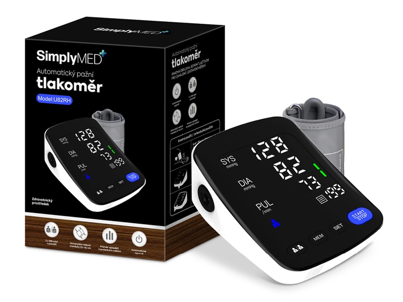 SimplyMed Automatický pažní tlakoměr U82RH 1 kus