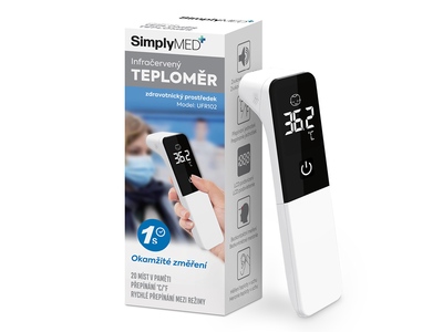 SimplyMed Infračervený bezdotykový teploměr UFR102 1 kus