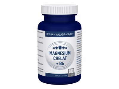 Clinical Magnesium Chelát + B6 100 kapslí Clinical Magnesium Chelát + B6 100 kapslí