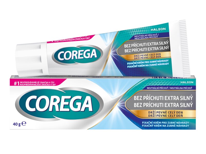 Corega Bez příchuti extra silný fixační krém 40 g