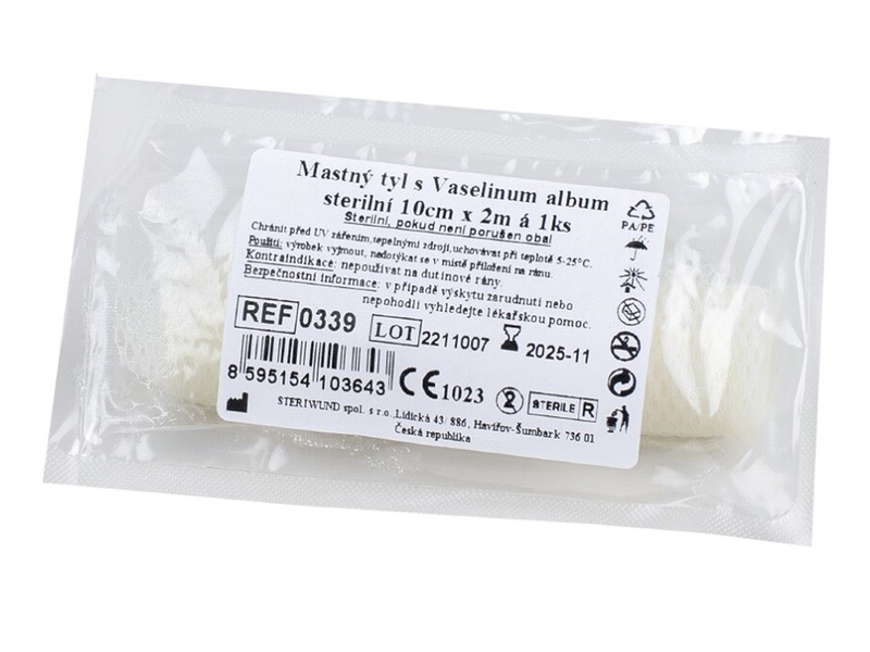 Steriwund Krytí sterilní - mastný tyl 10 cm x 2 m 1 ks