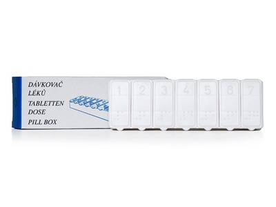 Dávkovač léků na 7 dní dělený