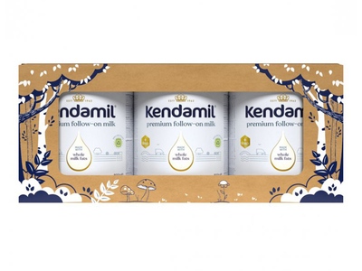 Kendamil Premium 2 HMO+ Pokračovací mléko 3x800 g - Pohádkové balení s divadlem O třech prasátkách